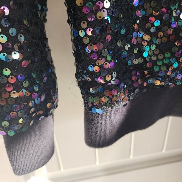 Disney Signed XL Black Sequin Zip-Up Hoodie Jacket - Picture 5 of 10